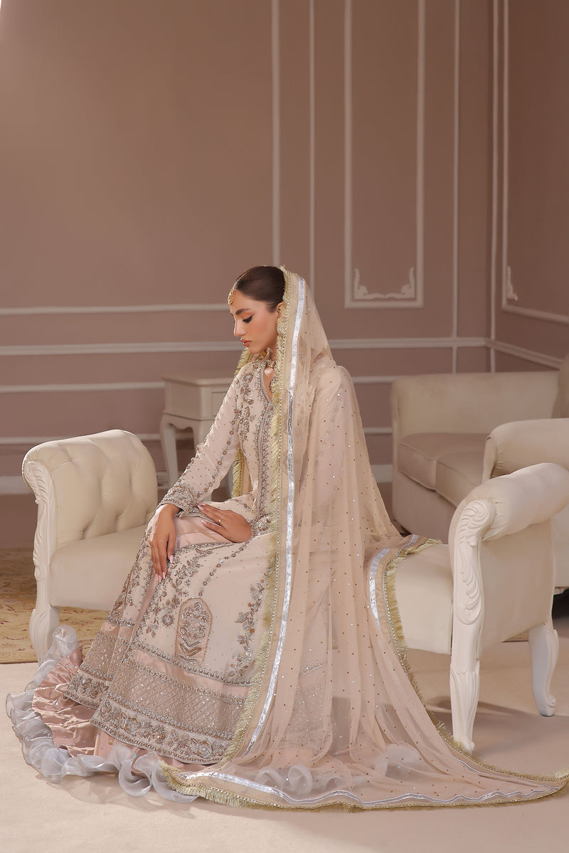 Wahaj M Khan | Banno Formals | IVORY CLASSIC NIKAH BANO2 JORA by Wahaj M Khan - Designer Dress - Type: Ladies Clothes - Available at Libayah - 100% Original