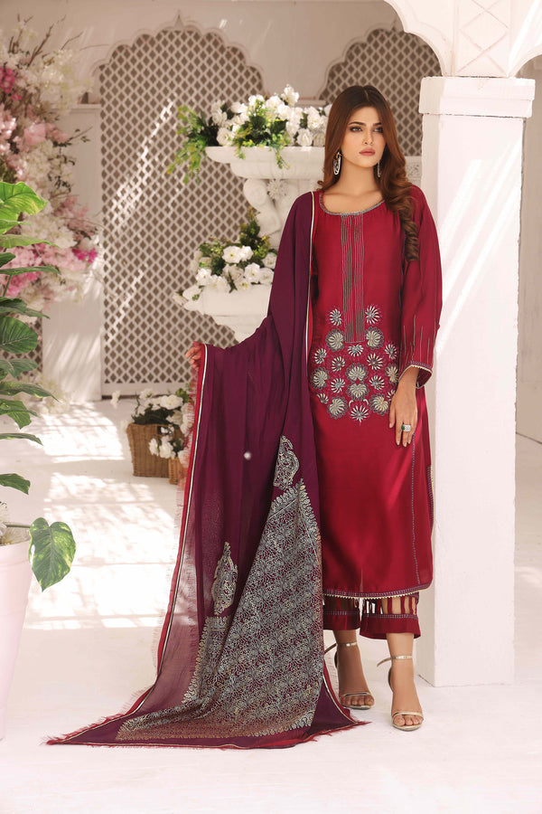 Wahajmkhan | Sitara Formals | MAGENTA PURPLE OUTFIT by Wahaj M.Khan - Designer Dress - Type: Ladies Clothes - Available at Libayah - 100% Original