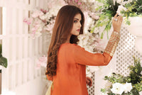 Wahajmkhan | Sitara Formals | RUST & DHANI OUTFIT by Wahaj M.Khan - Designer Dress - Type: Ladies Clothes - Available at Libayah - 100% Original