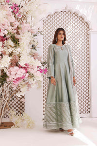 Wahajmkhan | Sitara Formals | MINT SILK ANARKALI OUTFIT by Wahaj M.Khan - Designer Dress - Type: Ladies Clothes - Available at Libayah - 100% Original