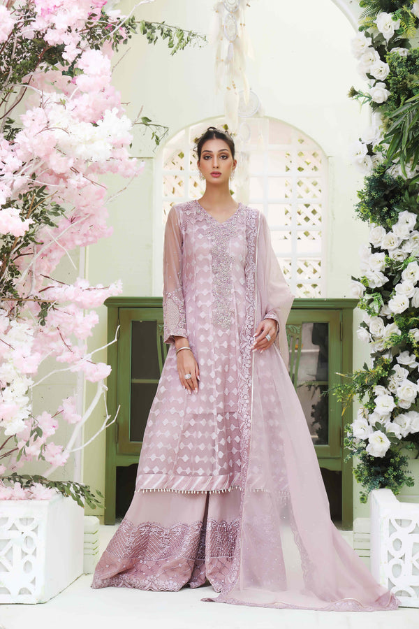 Wahajmkhan | Sitara Formals | LAVENDER HIGH LOW OUTFIT by Wahaj M.Khan - Designer Dress - Type: Ladies Clothes - Available at Libayah - 100% Original