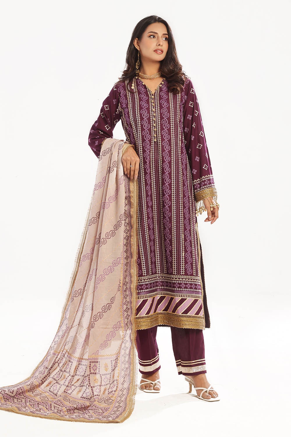 Gul Ahmed | Chunri Lawn 25 | CL-52413 by Gul Ahmed - Designer Dress - Type: Ladies Clothes - Available at Libayah - 100% Original