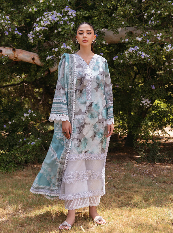 Zainab Chottani | Tahra Lawn 24 | ZINNIA - D 3B by Zainab Chottani - Designer Dress - Type: Ladies Clothes - Available at Libayah - 100% Original