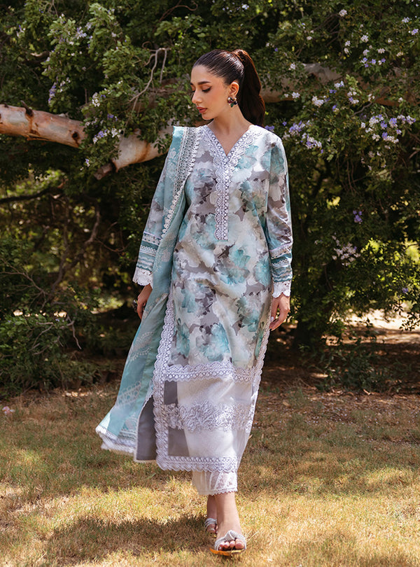 Zainab Chottani | Tahra Lawn 24 | ZINNIA - D 3B by Zainab Chottani - Designer Dress - Type: Ladies Clothes - Available at Libayah - 100% Original