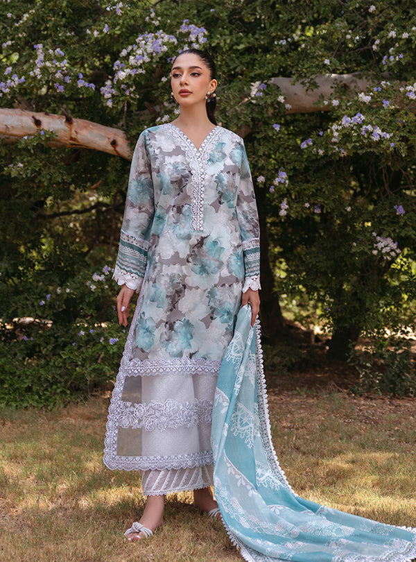 Zainab Chottani | Tahra Lawn 24 | ZINNIA - D 3B by Zainab Chottani - Designer Dress - Type: Ladies Clothes - Available at Libayah - 100% Original