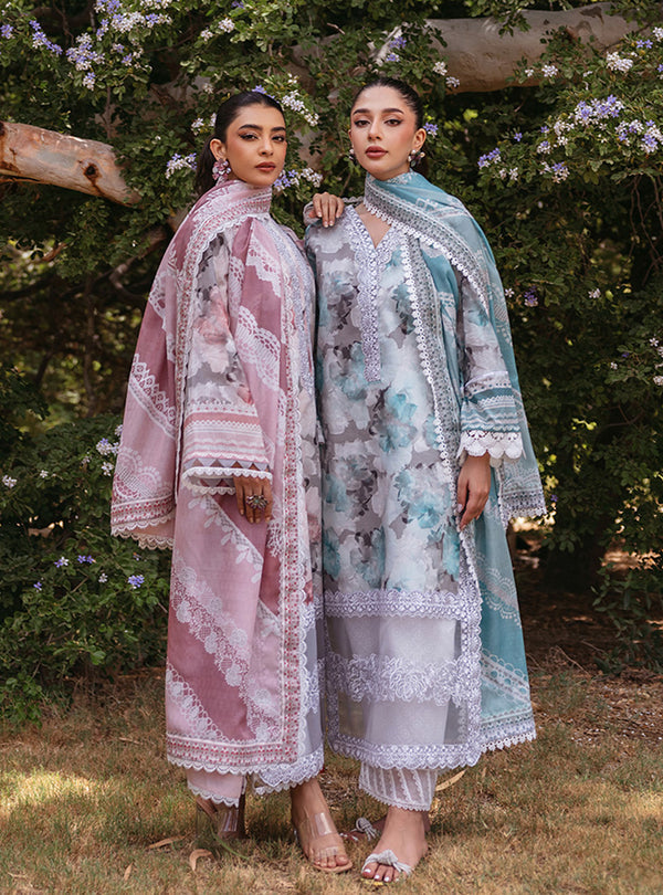 Zainab Chottani | Tahra Lawn 24 | ZINNIA - D 3B by Zainab Chottani - Designer Dress - Type: Ladies Clothes - Available at Libayah - 100% Original