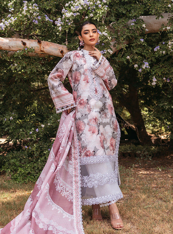 Zainab Chottani | Tahra Lawn 24 | ZINNIA - D 3A by Zainab Chottani - Designer Dress - Type: Ladies Clothes - Available at Libayah - 100% Original