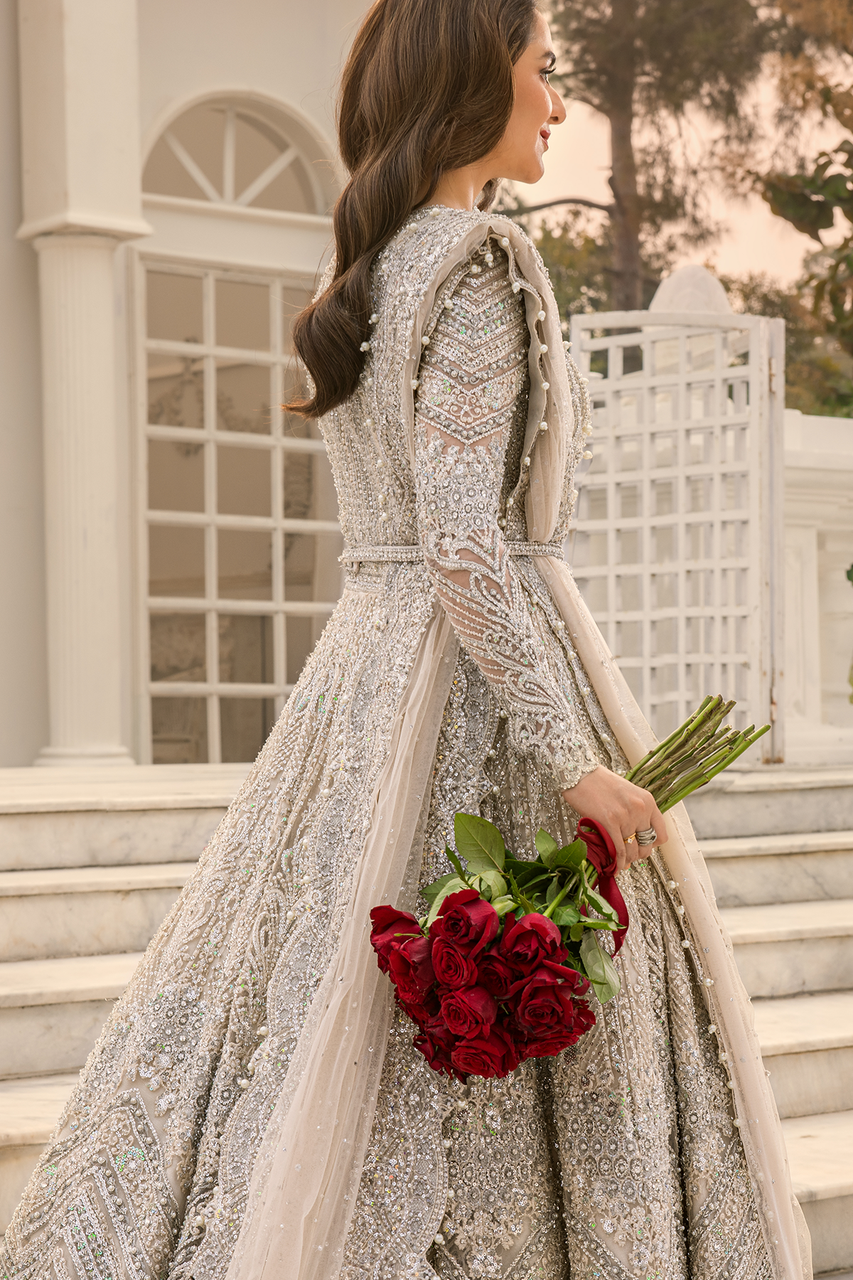Erum Khan | Iris Bridal Couture 24 | DIAMOND DEWDROP by Erum Khan - Designer Dress - Type: Bridal - Available at Libayah - 100% Original