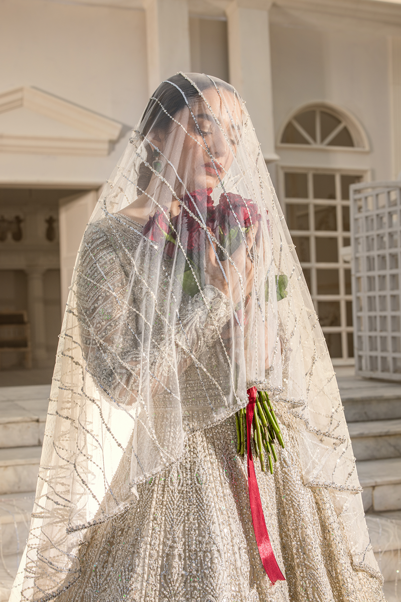 Erum Khan | Iris Bridal Couture 24 | DIAMOND DEWDROP by Erum Khan - Designer Dress - Type: Bridal - Available at Libayah - 100% Original