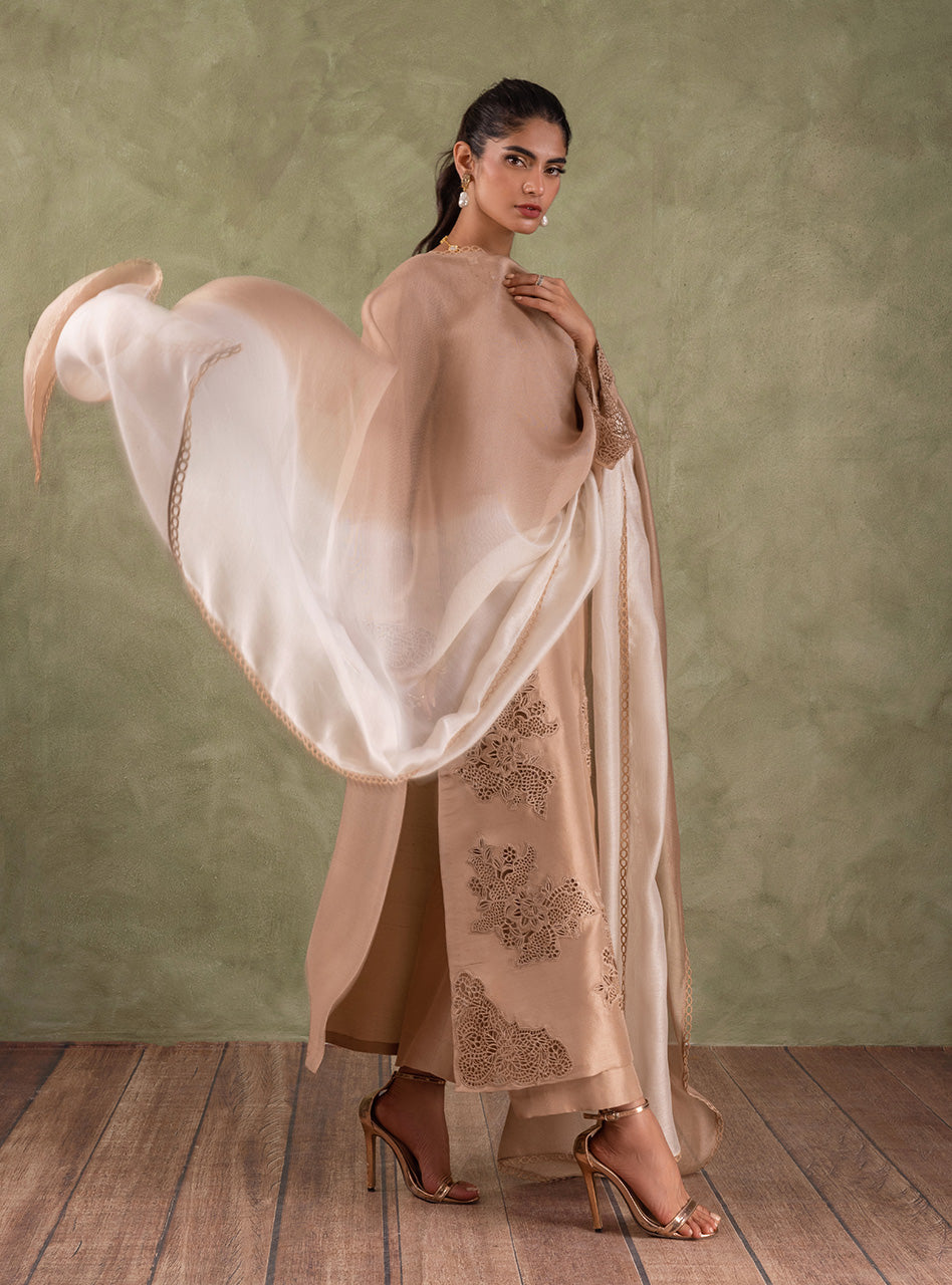 Zainab Chottani | Luxury Pret | CORAL CHAMPAGNE by Zainab Chottani - Designer Dress - Type: Ladies Clothes - Available at Libayah - 100% Original