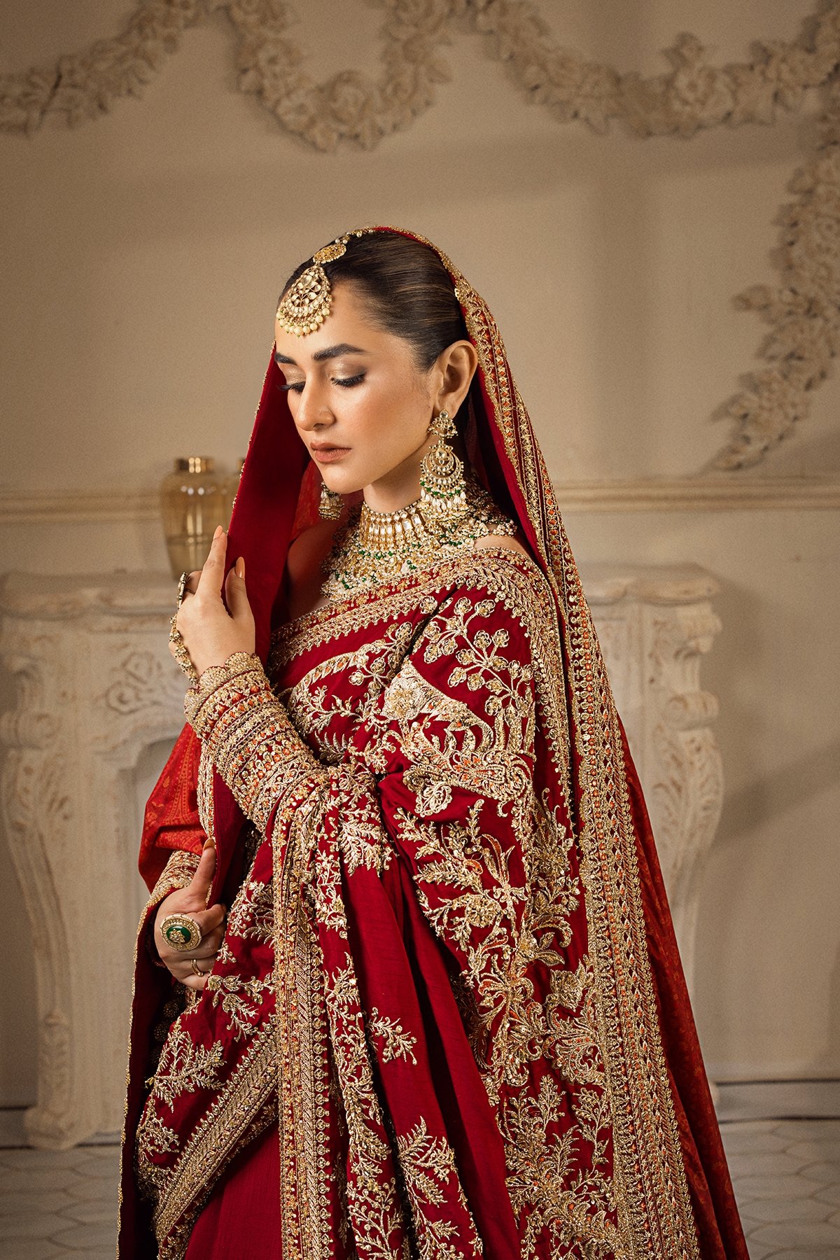 Erum Khan | Iris Bridal Couture 24 | RUBY RADIANCE by Erum Khan - Designer Dress - Type: Bridal - Available at Libayah - 100% Original