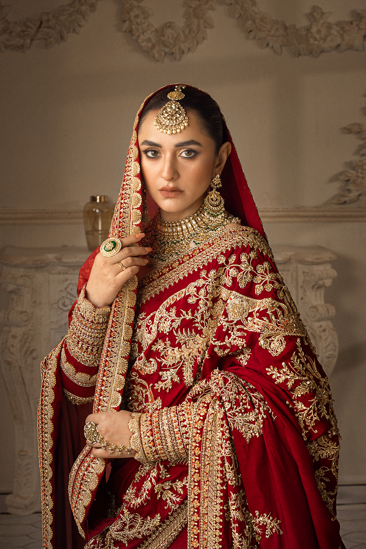 Erum Khan | Iris Bridal Couture 24 | RUBY RADIANCE by Erum Khan - Designer Dress - Type: Bridal - Available at Libayah - 100% Original