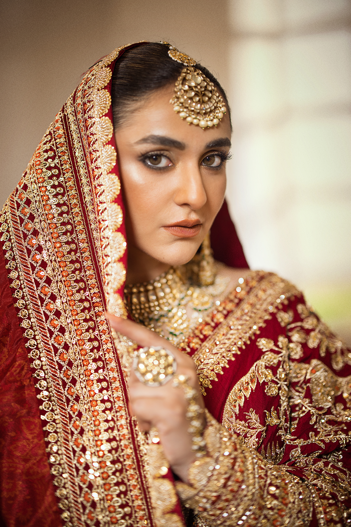 Erum Khan | Iris Bridal Couture 24 | RUBY RADIANCE by Erum Khan - Designer Dress - Type: Bridal - Available at Libayah - 100% Original