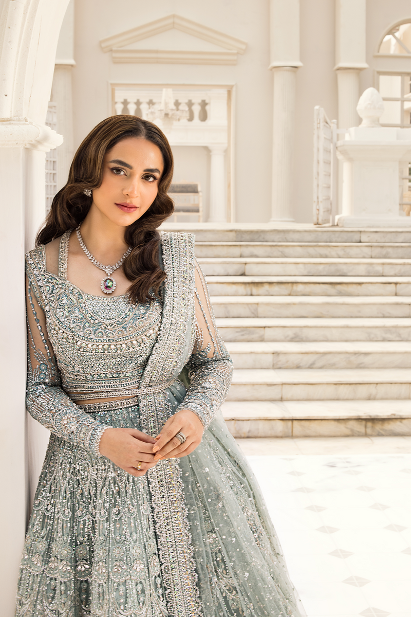Erum Khan | Iris Bridal Couture 24 | MINTY BREEZE by Erum Khan - Designer Dress - Type: Bridal - Available at Libayah - 100% Original