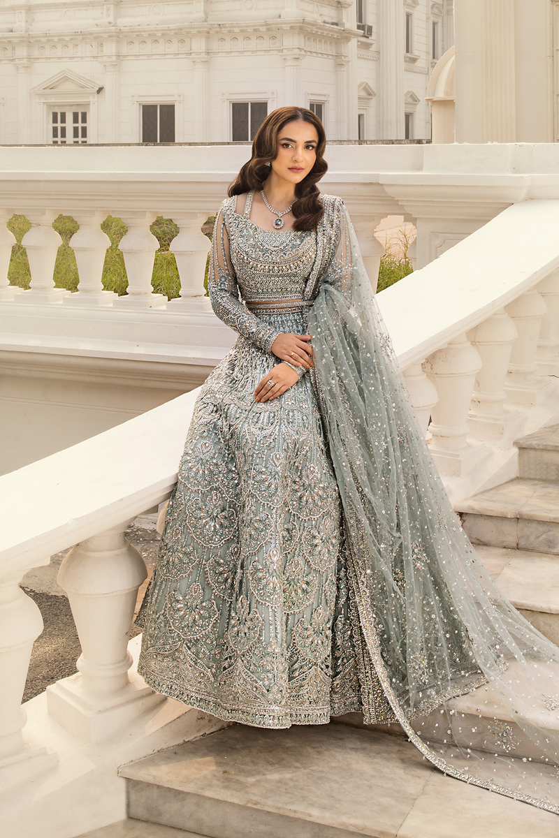 Erum Khan | Iris Bridal Couture 24 | MINTY BREEZE by Erum Khan - Designer Dress - Type: Bridal - Available at Libayah - 100% Original
