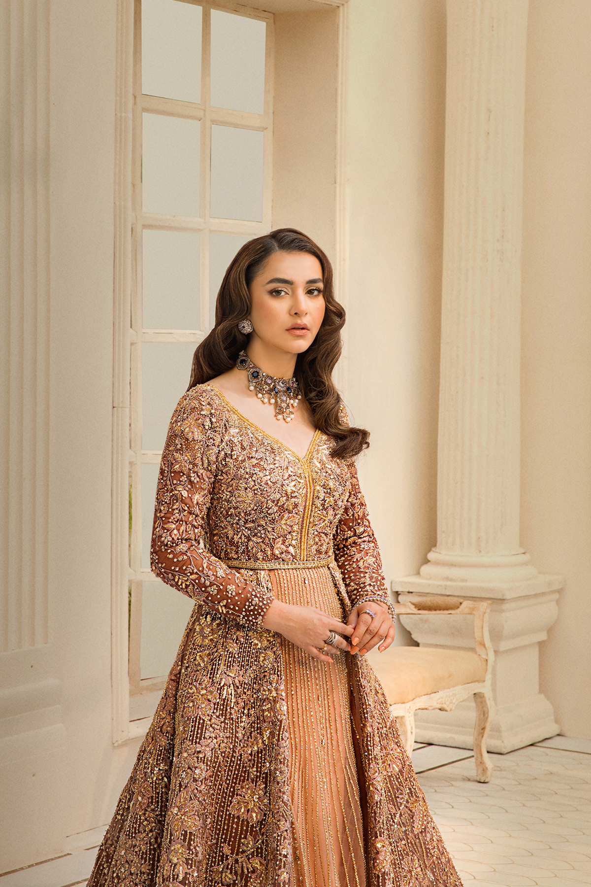 Erum Khan | Iris Bridal Couture 24 | SAPPHIRE SERENITY by Erum Khan - Designer Dress - Type: Bridal - Available at Libayah - 100% Original