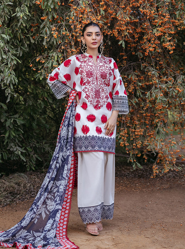 Zainab Chottani | Tahra Lawn 24 | FREYA - D 10A by Zainab Chottani - Designer Dress - Type: Ladies Clothes - Available at Libayah - 100% Original