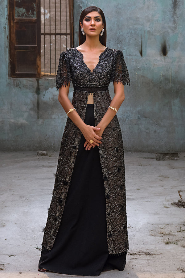 Erum Khan | Dazzling Fiesta | Raven - Designer Dress - Type : Ladies Clothes - Available at Libayah - 100% Original