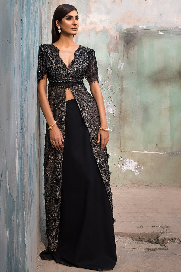 Erum Khan | Dazzling Fiesta | Raven - Designer Dress - Type : Ladies Clothes - Available at Libayah - 100% Original