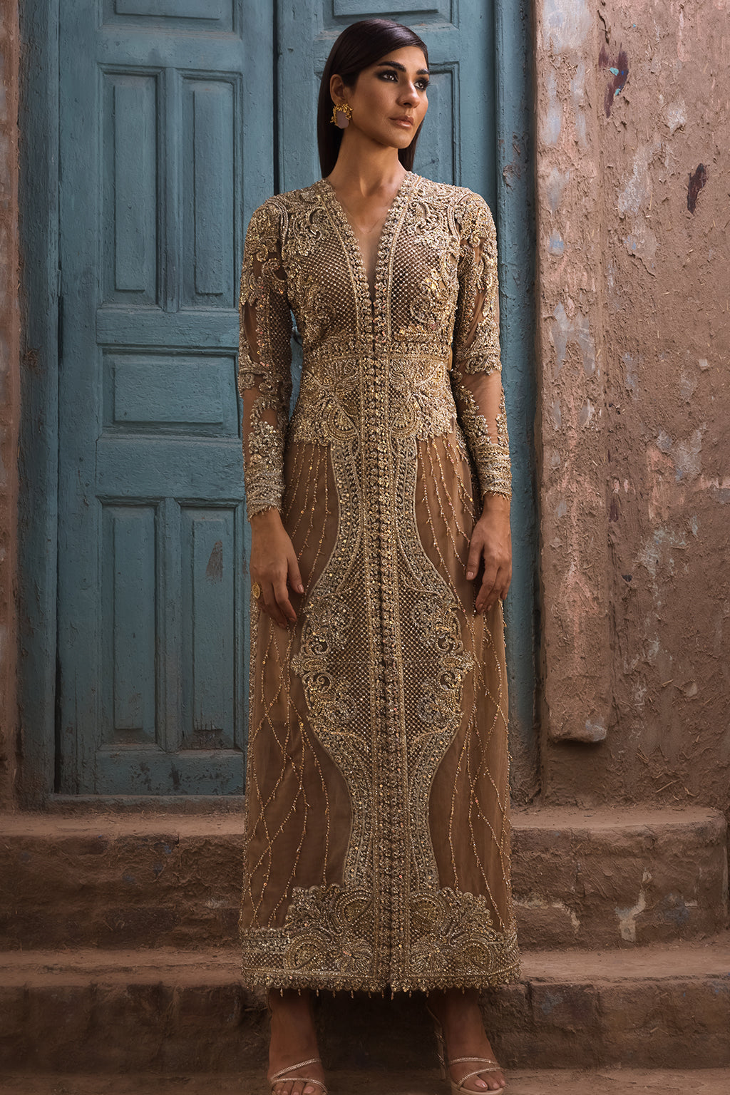 Erum Khan | Dazzling Fiesta | Rosewood - Designer Dress - Type : Ladies Clothes - Available at Libayah - 100% Original