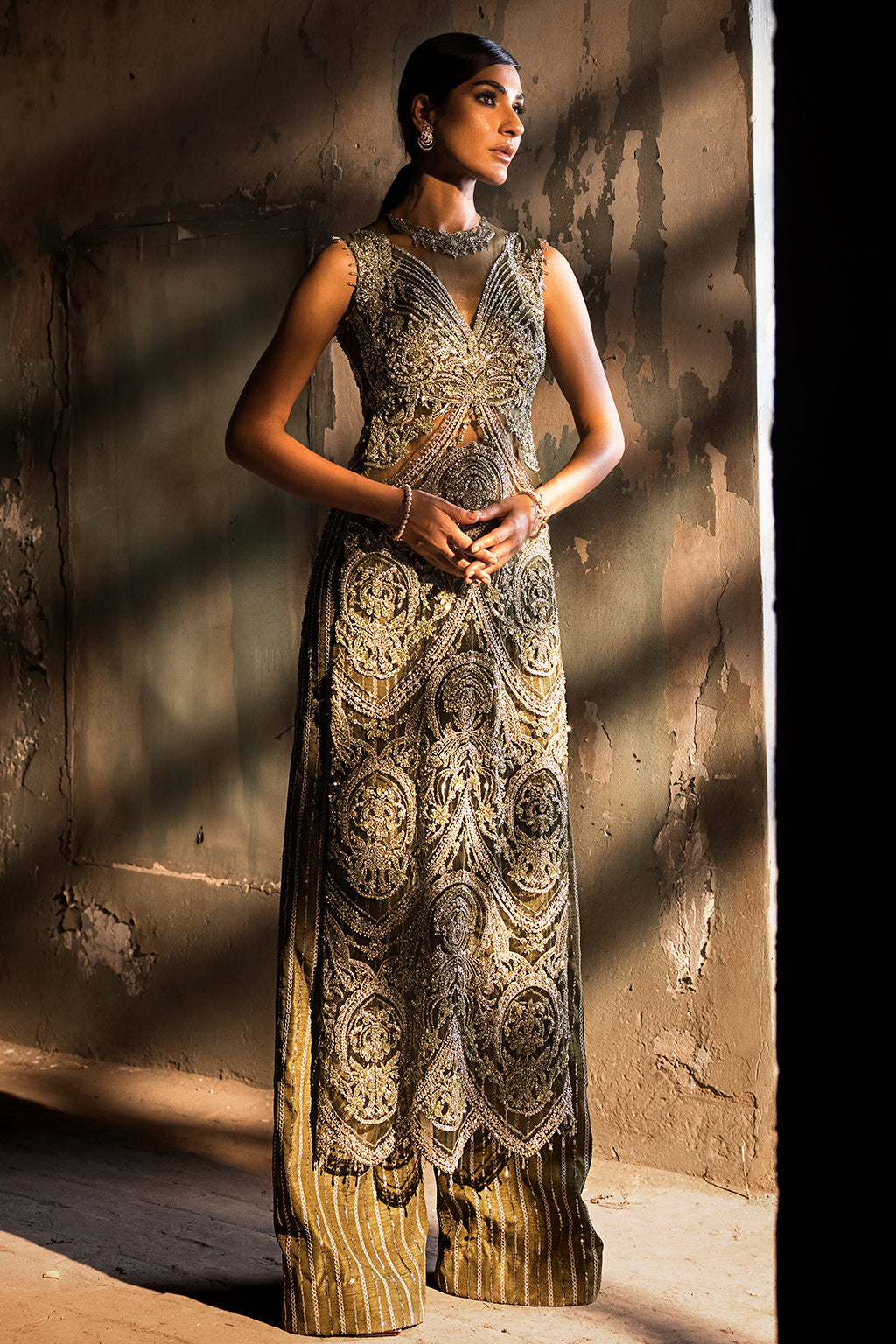 Erum Khan | Dazzling Fiesta | Shamrock - Designer Dress - Type : Ladies Clothes - Available at Libayah - 100% Original