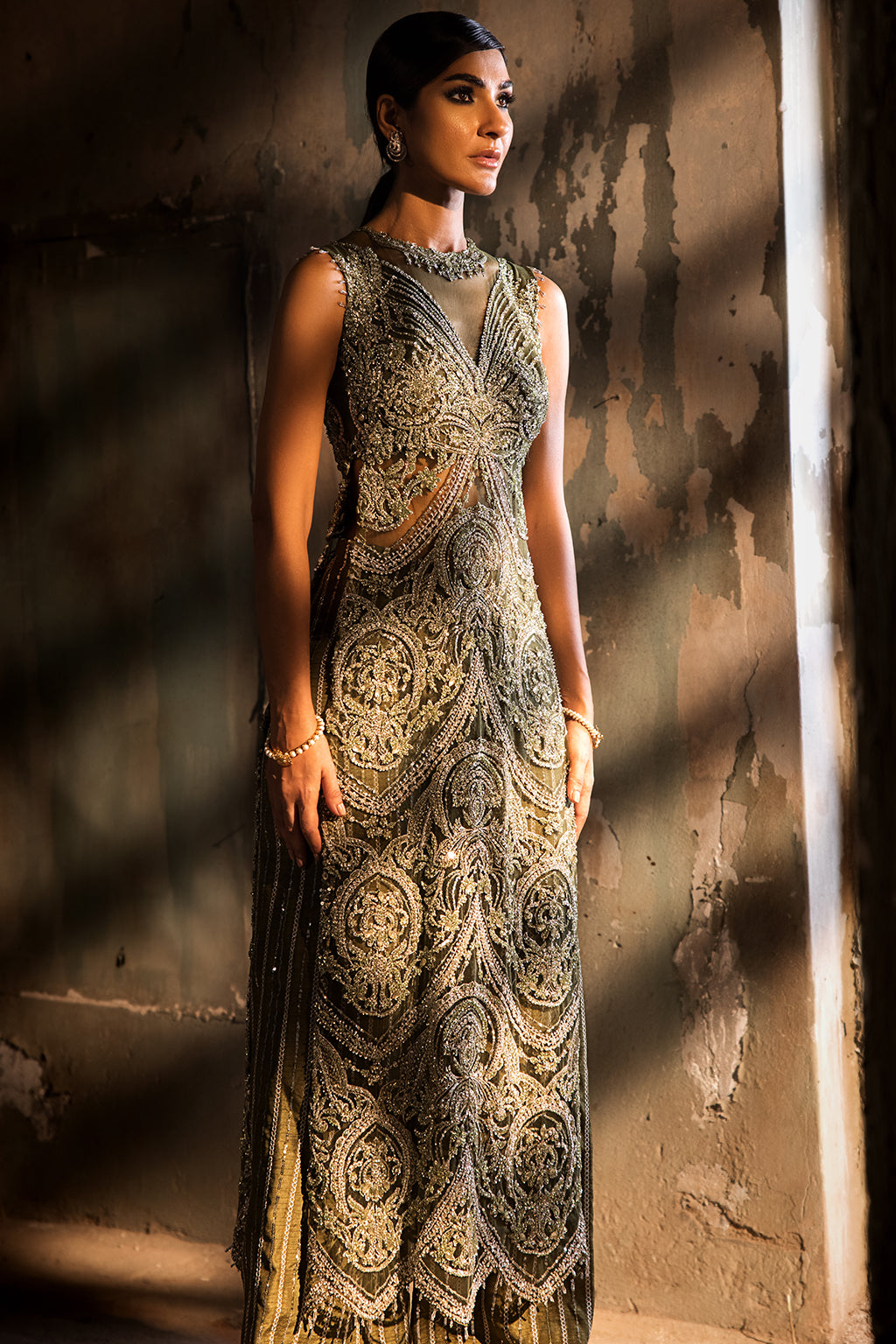 Erum Khan | Dazzling Fiesta | Shamrock - Designer Dress - Type : Ladies Clothes - Available at Libayah - 100% Original
