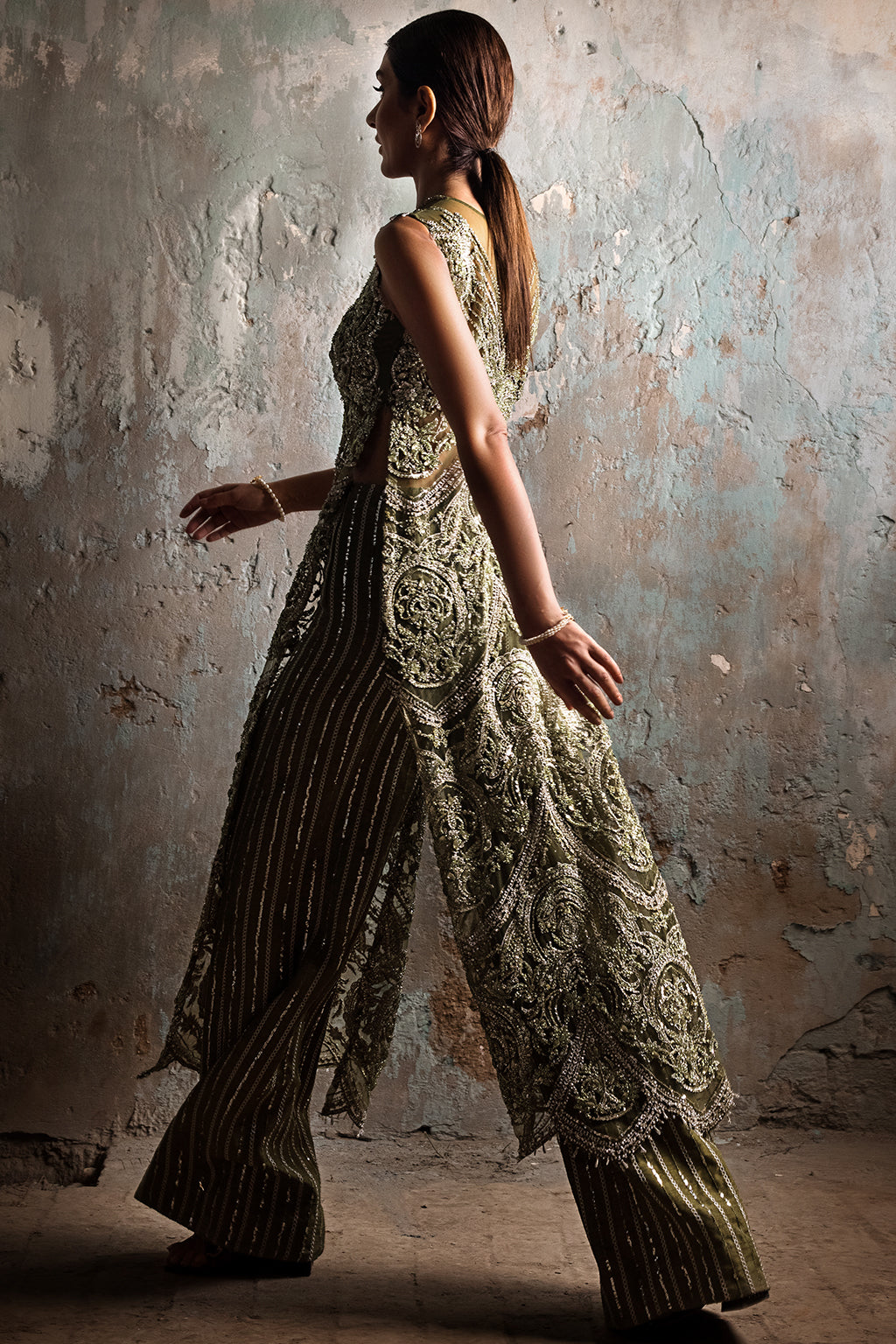 Erum Khan | Dazzling Fiesta | Shamrock - Designer Dress - Type : Ladies Clothes - Available at Libayah - 100% Original