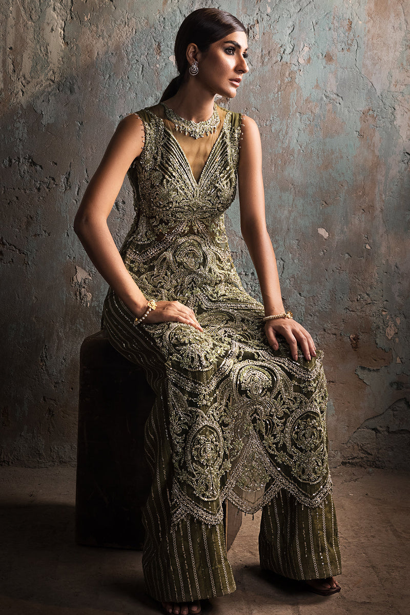 Erum Khan | Dazzling Fiesta | Shamrock - Designer Dress - Type : Ladies Clothes - Available at Libayah - 100% Original
