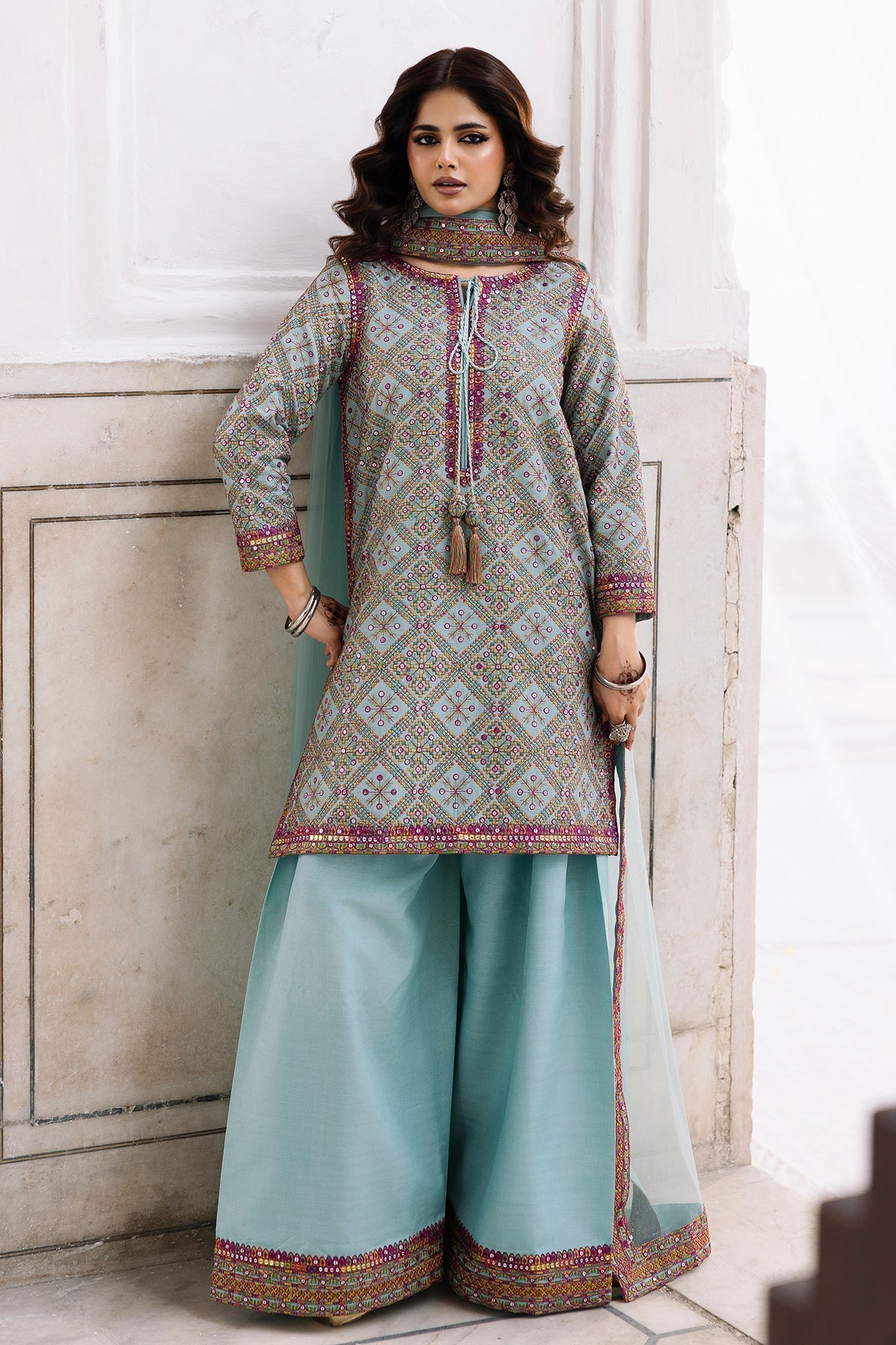 Charizma | Festive Pret | 3-Pcs Embroidered Raw Silk CMA-6-328 by Charizma - Designer Dress  - Type : Ladies Clothes - Available at Libayah - 100% Original 