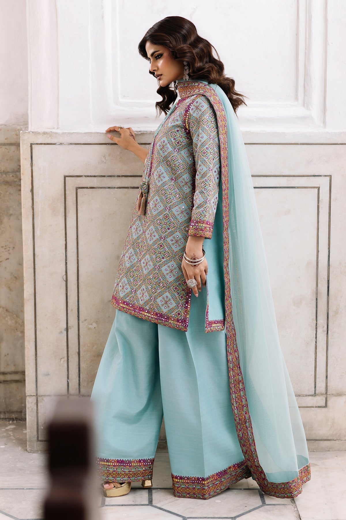 Charizma | Festive Pret | 3-Pcs Embroidered Raw Silk CMA-6-328 by Charizma - Designer Dress  - Type : Ladies Clothes - Available at Libayah - 100% Original 