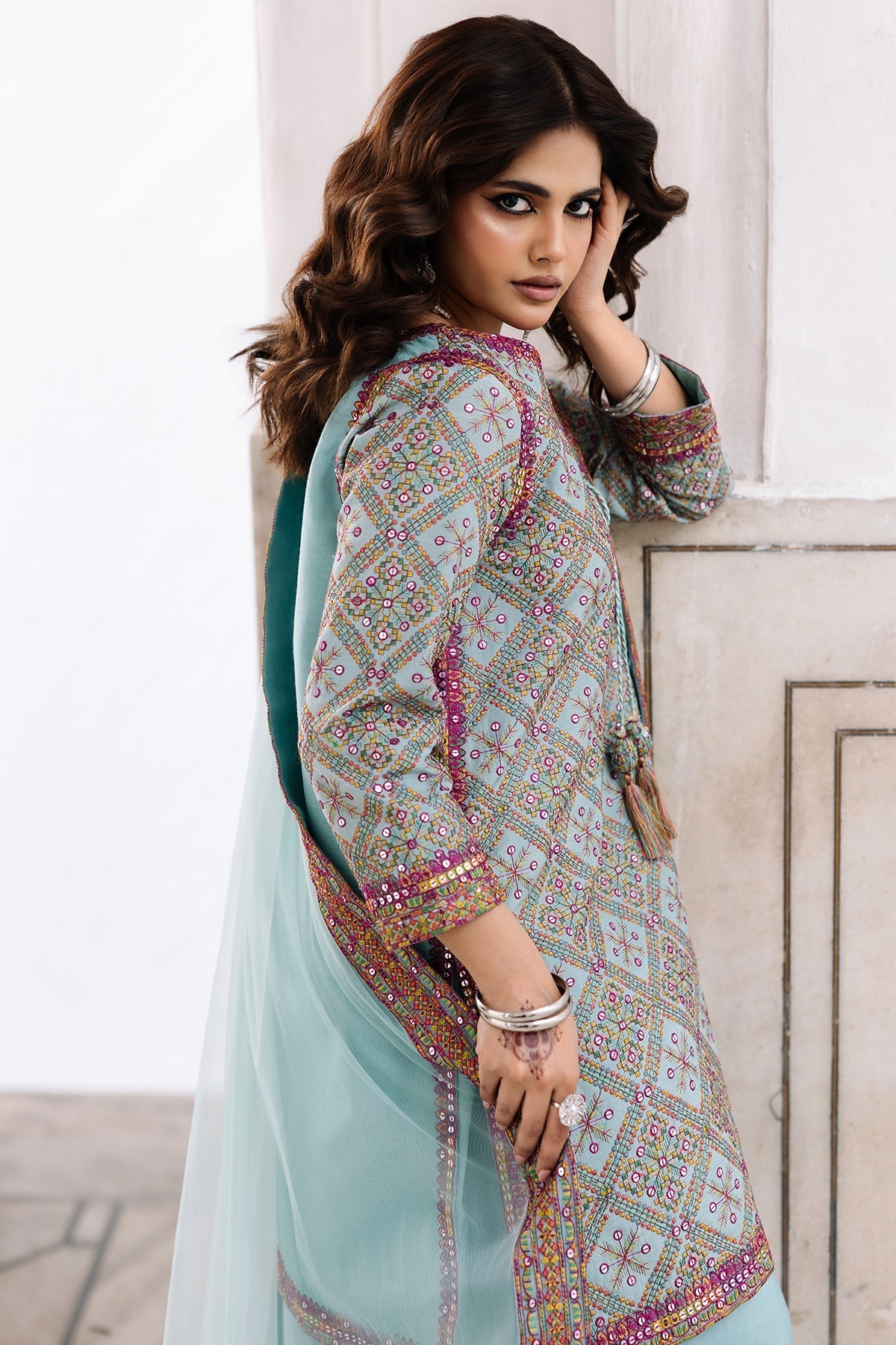 Charizma | Festive Pret | 3-Pcs Embroidered Raw Silk CMA-6-328 by Charizma - Designer Dress  - Type : Ladies Clothes - Available at Libayah - 100% Original 