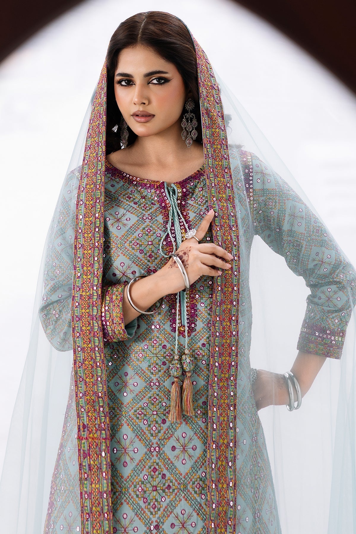 Charizma | Festive Pret | 3-Pcs Embroidered Raw Silk CMA-6-328 by Charizma - Designer Dress  - Type : Ladies Clothes - Available at Libayah - 100% Original 