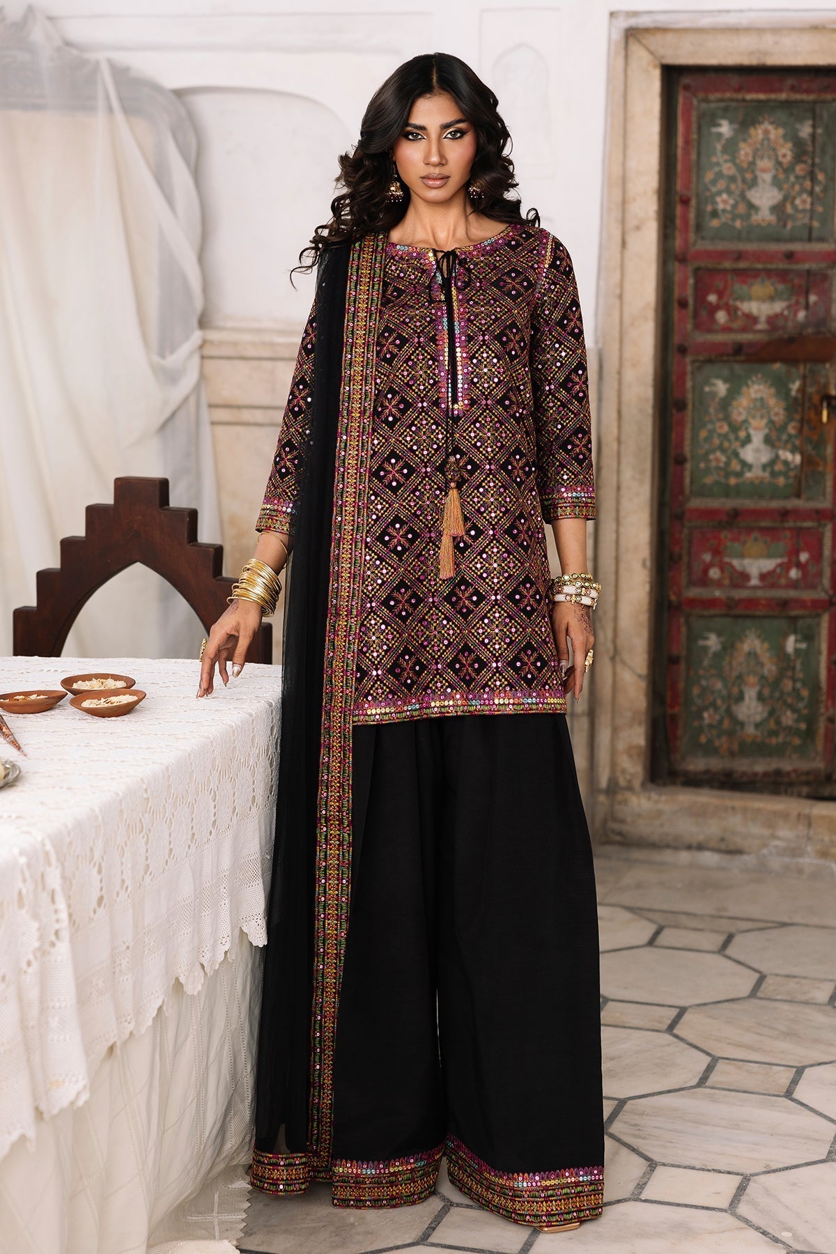 Charizma | Festive Pret | 3-Pcs Embroidered Raw Silk CMA-6-327 by Charizma - Designer Dress  - Type : Ladies Clothes - Available at Libayah - 100% Original 