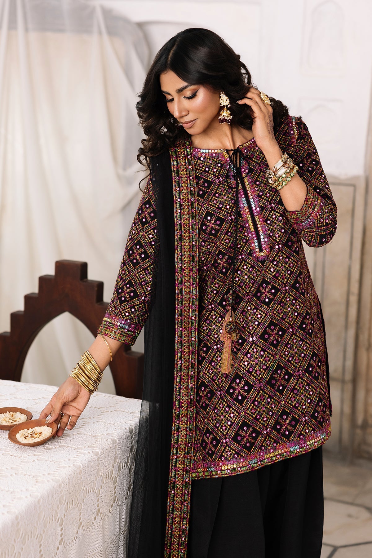 Charizma | Festive Pret | 3-Pcs Embroidered Raw Silk CMA-6-327 by Charizma - Designer Dress  - Type : Ladies Clothes - Available at Libayah - 100% Original 