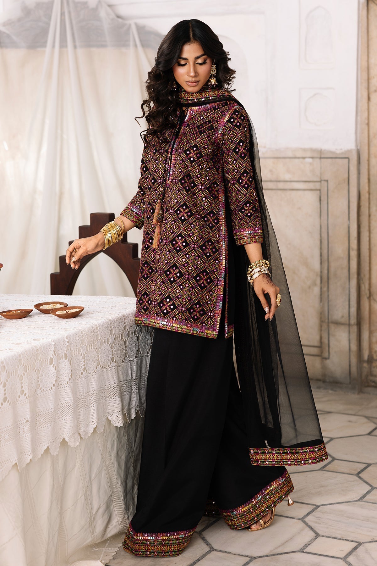 Charizma | Festive Pret | 3-Pcs Embroidered Raw Silk CMA-6-327 by Charizma - Designer Dress  - Type : Ladies Clothes - Available at Libayah - 100% Original 