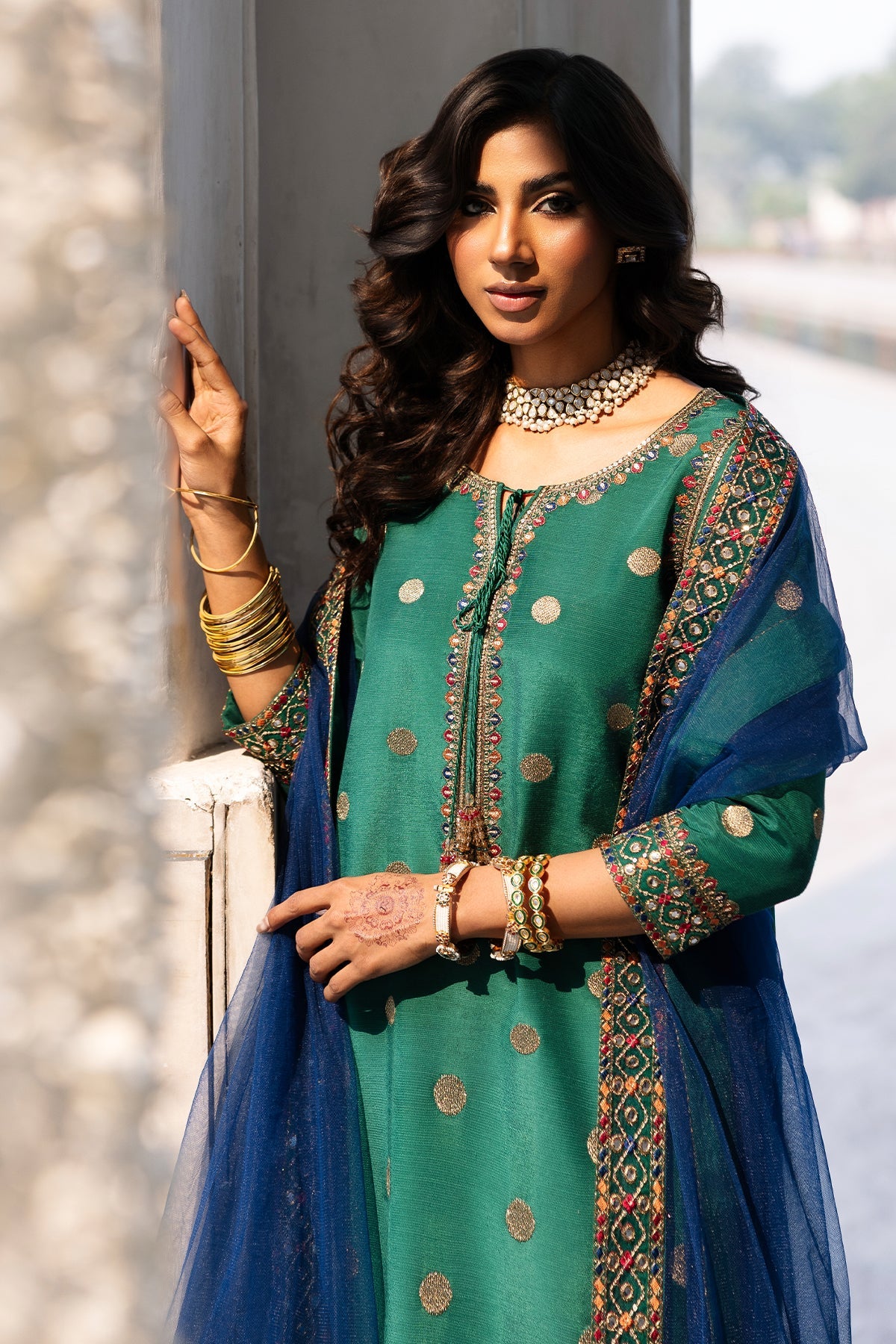 Charizma | Festive Pret | 3-PC Embroidered Raw-Silk CMA-6-324 by Charizma - Designer Dress  - Type : Ladies Clothes - Available at Libayah - 100% Original 