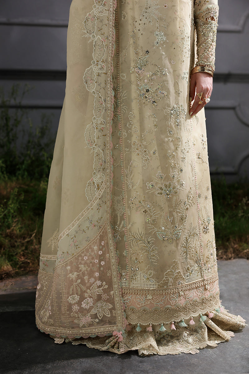 Qalamkar | Elirah Formals 25 | MF-04 IVORY GRACE by Qalamkar - Designer Dress  - Type : Ladies Clothes - Available at Libayah - 100% Original 