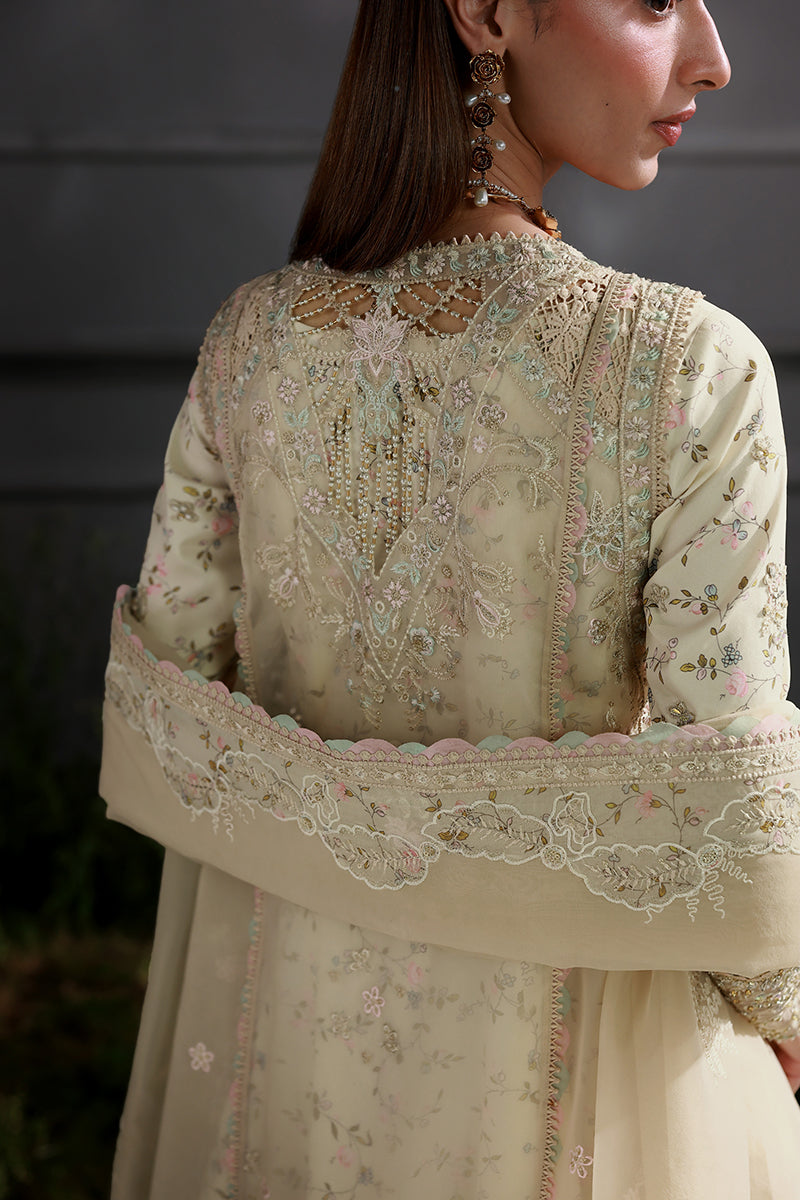 Qalamkar | Elirah Formals 25 | MF-04 IVORY GRACE by Qalamkar - Designer Dress  - Type : Ladies Clothes - Available at Libayah - 100% Original 