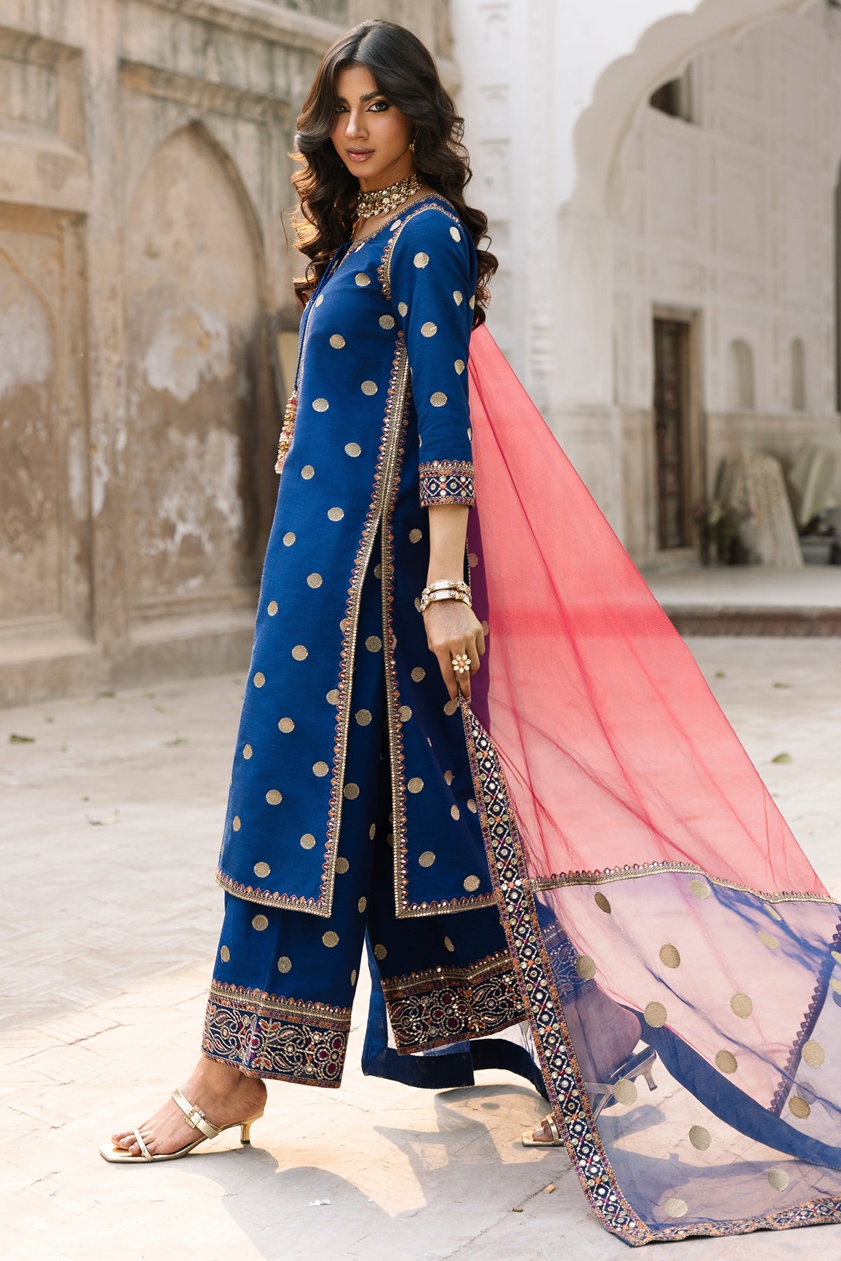 Charizma | Festive Pret | 3-PC Embroidered Raw-Silk CMA-6-323 by Charizma - Designer Dress  - Type : Ladies Clothes - Available at Libayah - 100% Original 