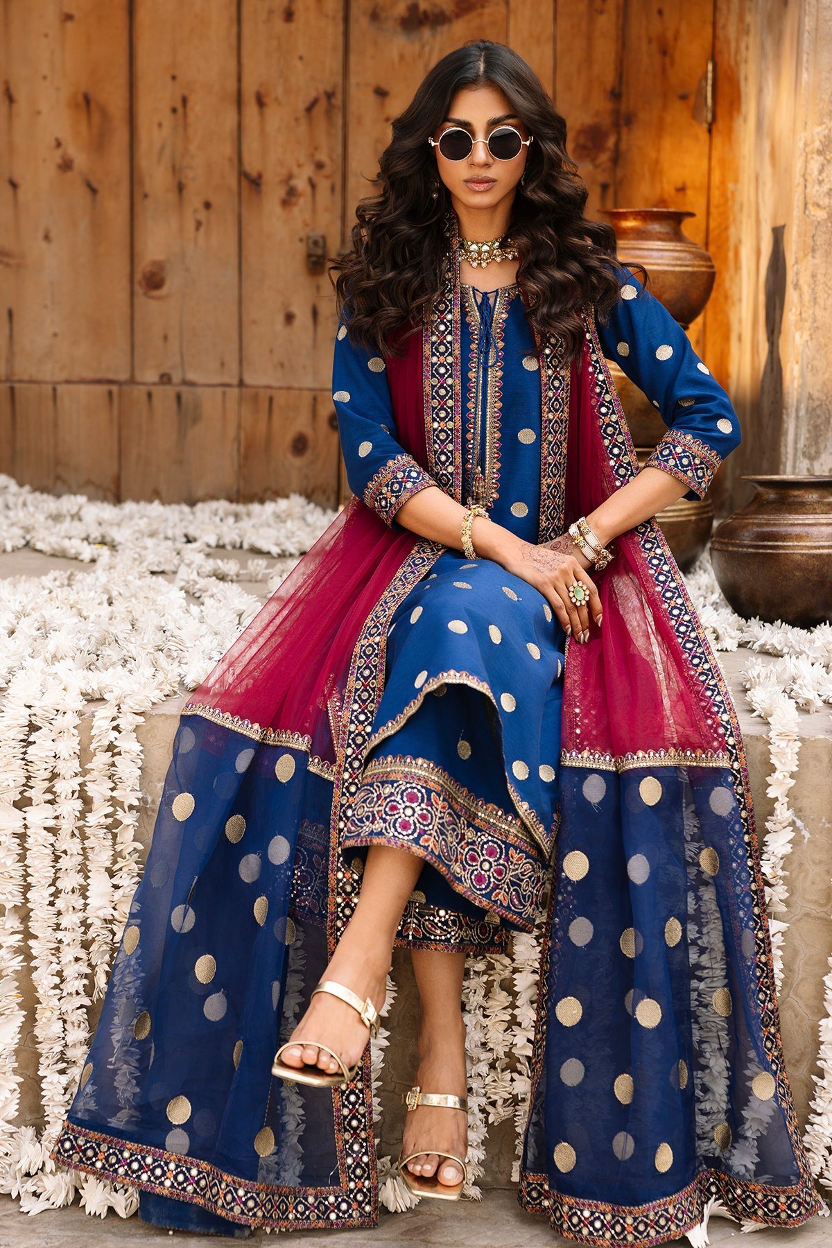 Charizma | Festive Pret | 3-PC Embroidered Raw-Silk CMA-6-323 by Charizma - Designer Dress  - Type : Ladies Clothes - Available at Libayah - 100% Original 
