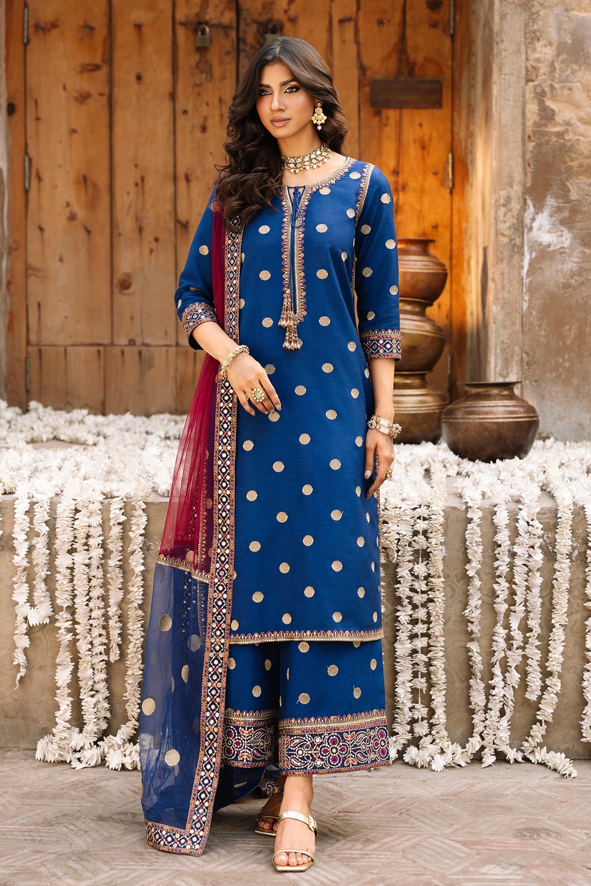 Charizma | Festive Pret | 3-PC Embroidered Raw-Silk CMA-6-323 by Charizma - Designer Dress  - Type : Ladies Clothes - Available at Libayah - 100% Original 