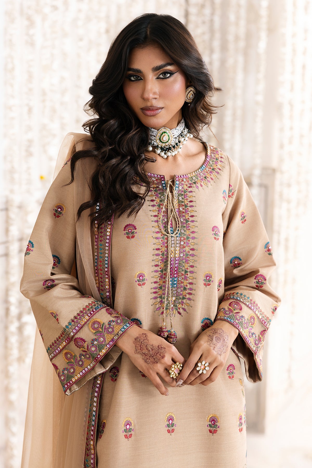 Charizma | Festive Pret | 3-PC Embroidered Silk CMA-6-326 by Charizma - Designer Dress  - Type : Ladies Clothes - Available at Libayah - 100% Original 