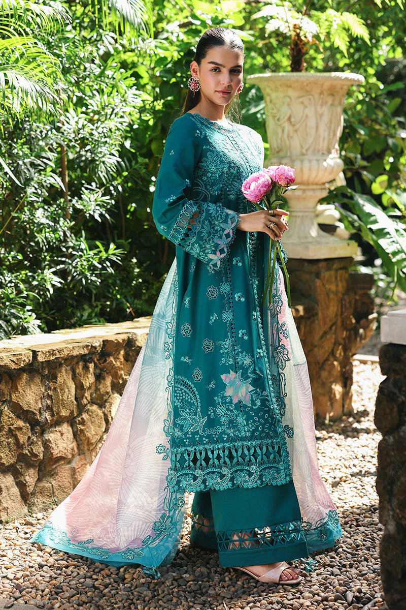 Qalamkar | Q Line Lawn Drop | RP-03 SAPPHIRE by Qalamkar - Designer Dress  - Type : Ladies Clothes - Available at Libayah - 100% Original 