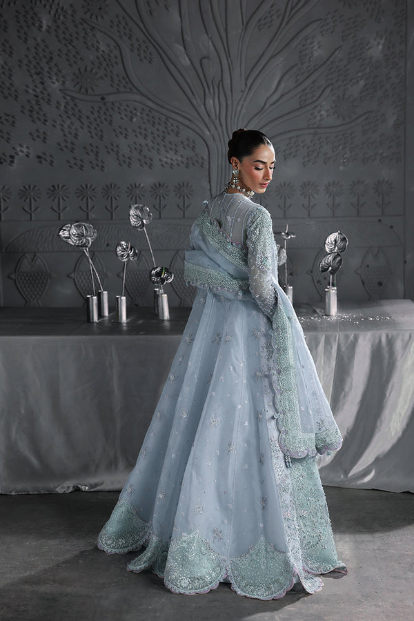 Qalamkar | Elirah Formals 25 | MF-08 SERENE AQUA by Qalamkar - Designer Dress  - Type : Ladies Clothes - Available at Libayah - 100% Original 