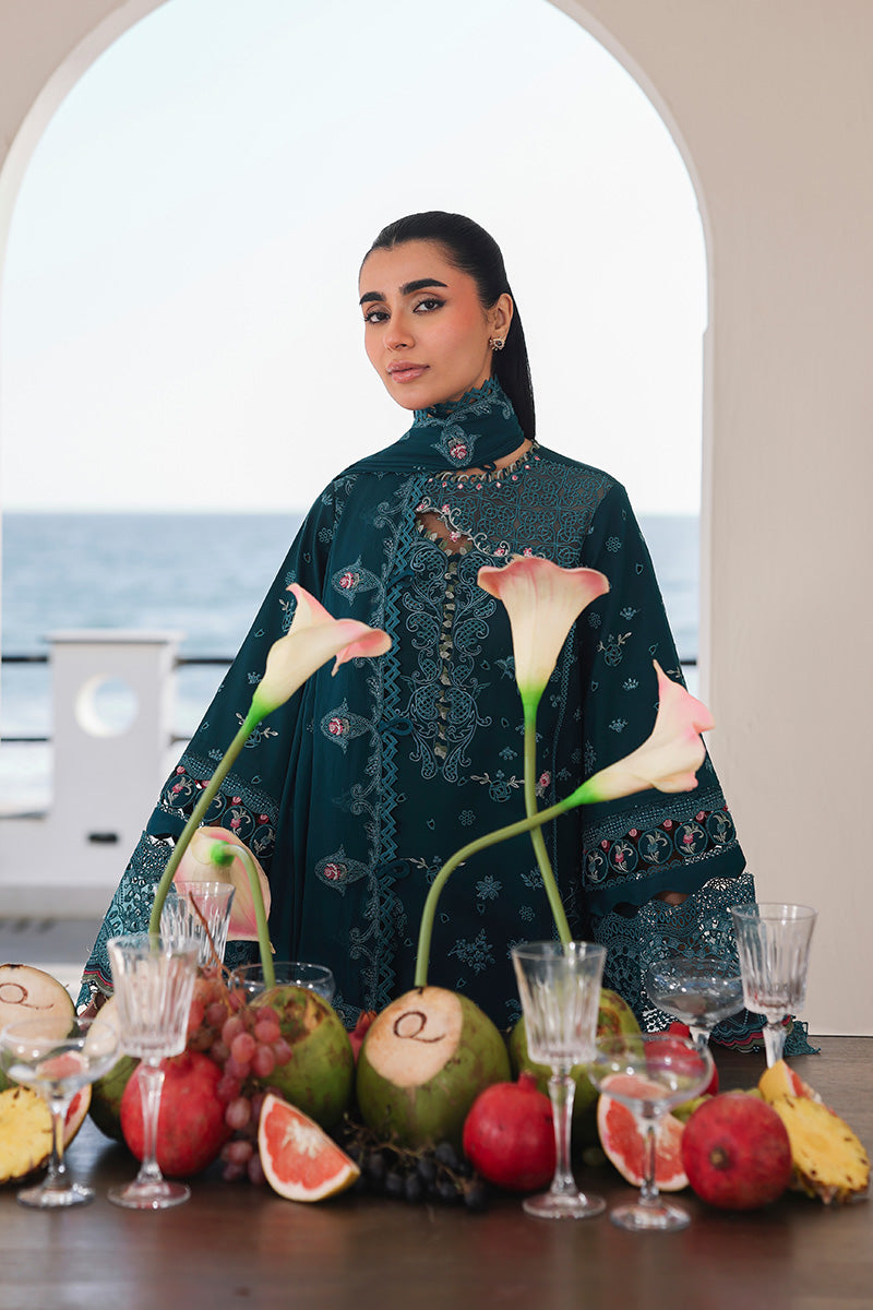 Qalamkar | Sahil Luxury Lawn 26 | SA-04 ELIF by Qalamkar - Designer Dress  - Type : Ladies Clothes - Available at Libayah - 100% Original 