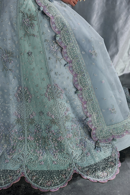 Qalamkar | Elirah Formals 25 | MF-08 SERENE AQUA by Qalamkar - Designer Dress  - Type : Ladies Clothes - Available at Libayah - 100% Original 