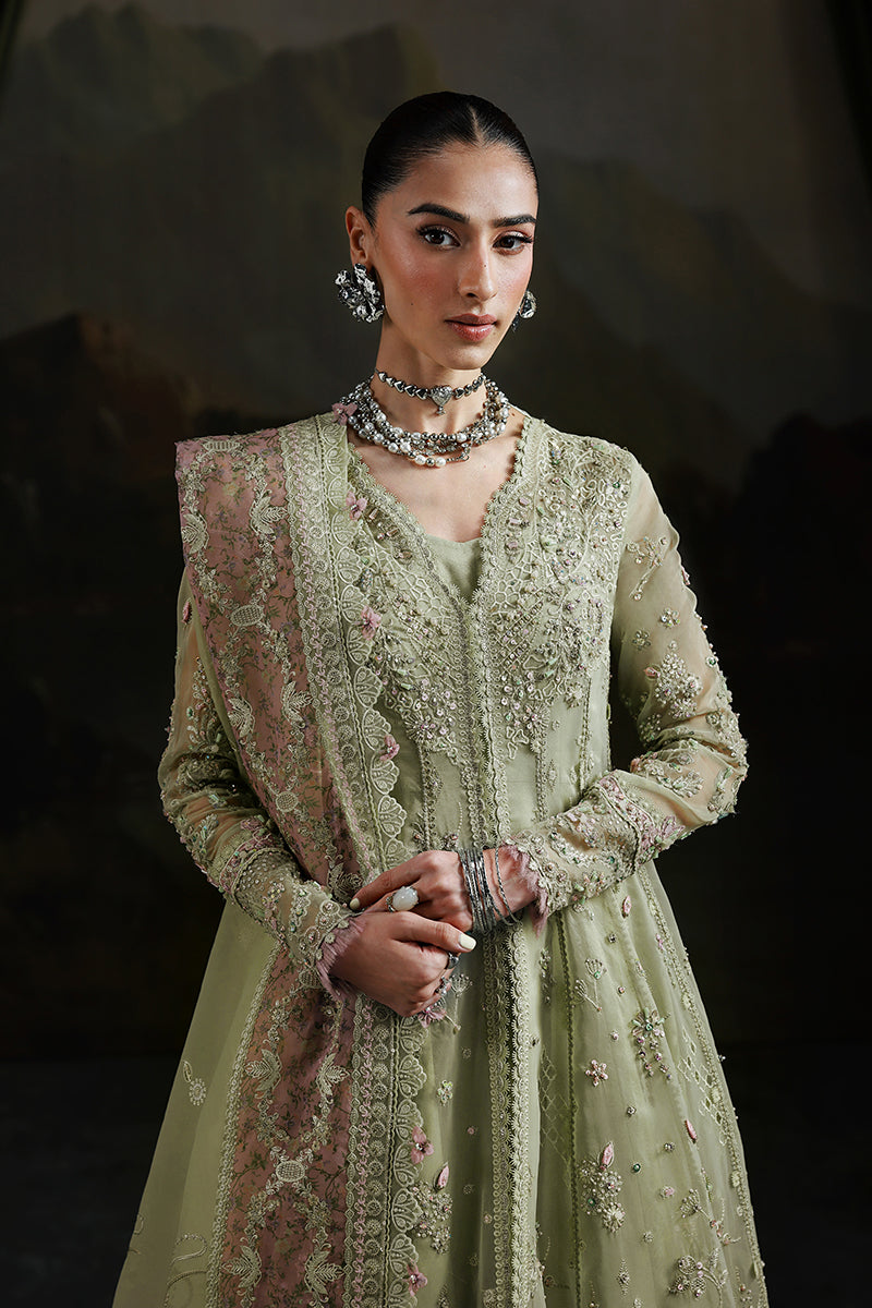 Qalamkar | Elirah Formals 25 | MF-02 SAGE AURA by Qalamkar - Designer Dress  - Type : Ladies Clothes - Available at Libayah - 100% Original 