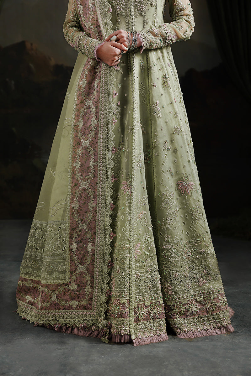 Qalamkar | Elirah Formals 25 | MF-02 SAGE AURA by Qalamkar - Designer Dress  - Type : Ladies Clothes - Available at Libayah - 100% Original 