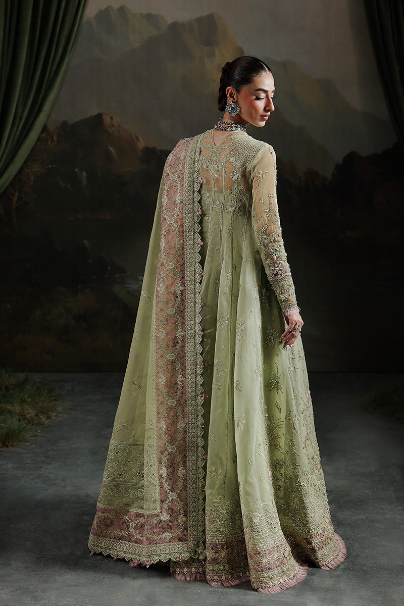 Qalamkar | Elirah Formals 25 | MF-02 SAGE AURA by Qalamkar - Designer Dress  - Type : Ladies Clothes - Available at Libayah - 100% Original 