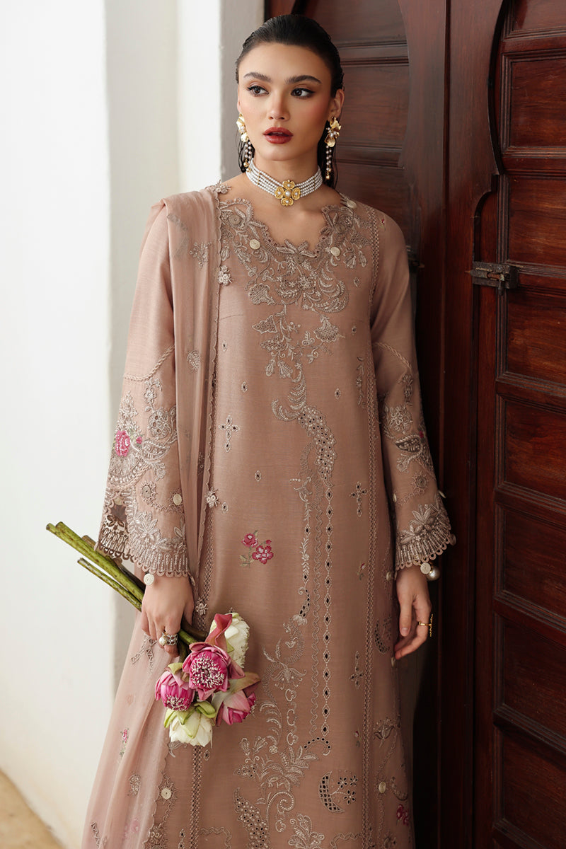 Qalamkar | Q Linen 25 | KL-14 DUSK by Qalamkar - Designer Dress  - Type : Ladies Clothes - Available at Libayah - 100% Original 